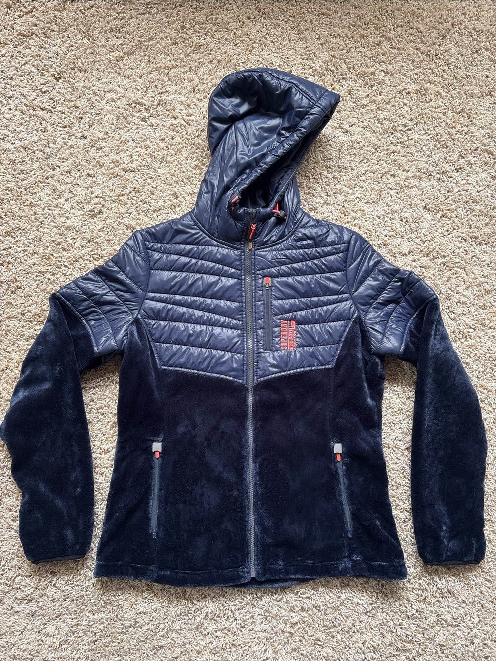 Superdry Storm Panel Hybrid Jacket Navy Blue